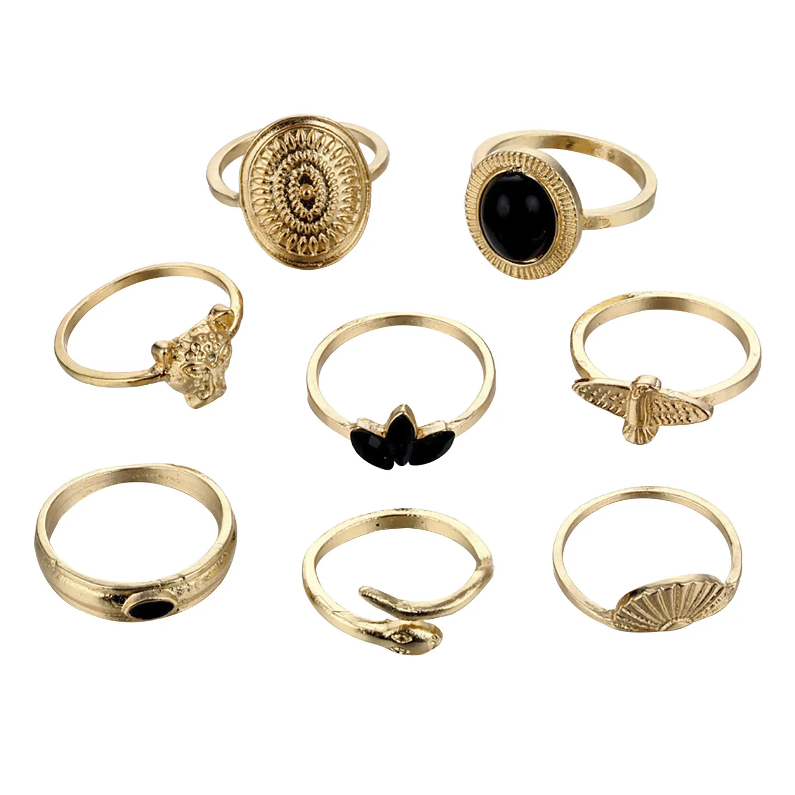 2021 Kūrybinių Mados Žiedai Specialus Pasiūlymas Žiedas Piršto Žiedą, Bohemiškas Stilius Žiedas Nustatyti Derliaus Piršto Žiedą Nustatyti 8pcs 4