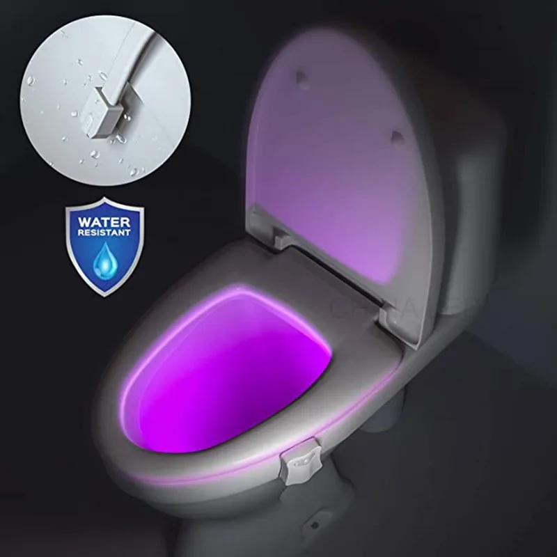 1-10VNT Smart PIR Judesio Jutiklis Tualeto Sėdynė Naktį Šviesa 16 Spalvų Apšvietimas unitazo LED Luminaria Lempos WC Tualeto Šviesos 0