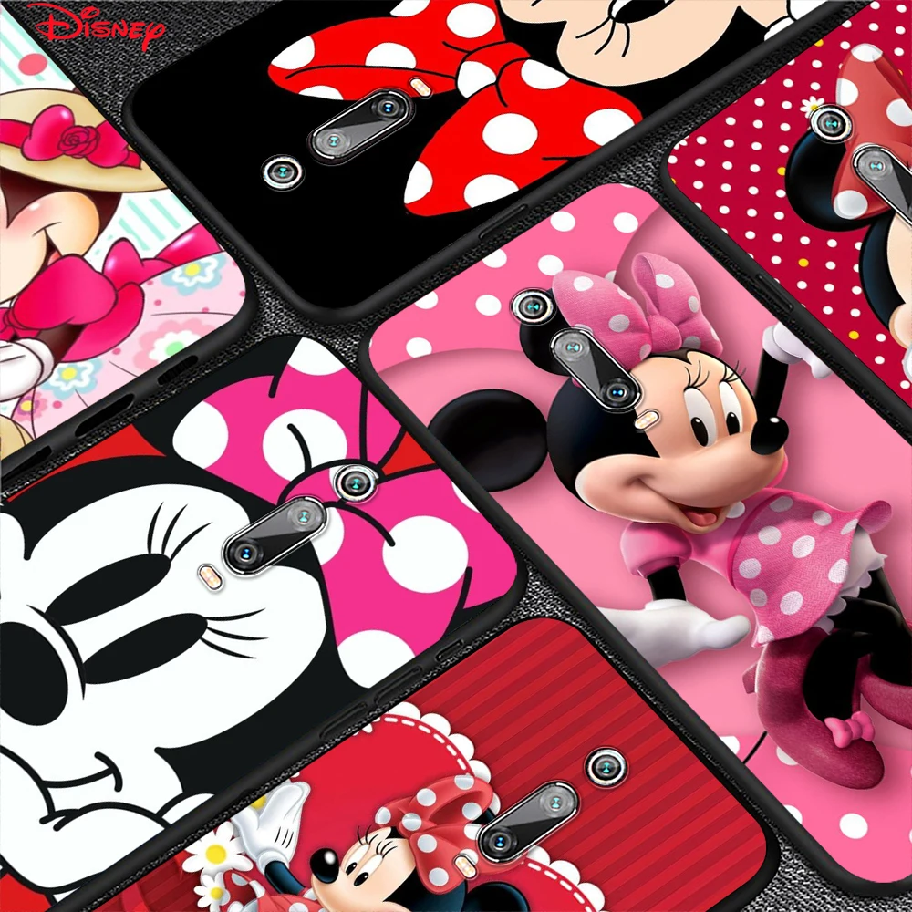 Raudona Minnie Mouse Silikoninis Dangtelis Xiaomi Redmi 9T 9 9C 9A 9AT 9i 8 8A 7 6 Pro 7A 6A, 5, 5A 4X Plius Telefono dėklas 3