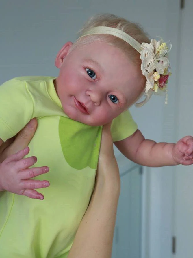 55 CM 3D-Dažyti Odą Silikono Atgimsta Mergina Baby Doll, Žaislų, Pavyzdžiui, Nekilnojamojo Bebe 22 Colių Princesė Bamblys Lisa Gyvas Suknelė Boneca 1