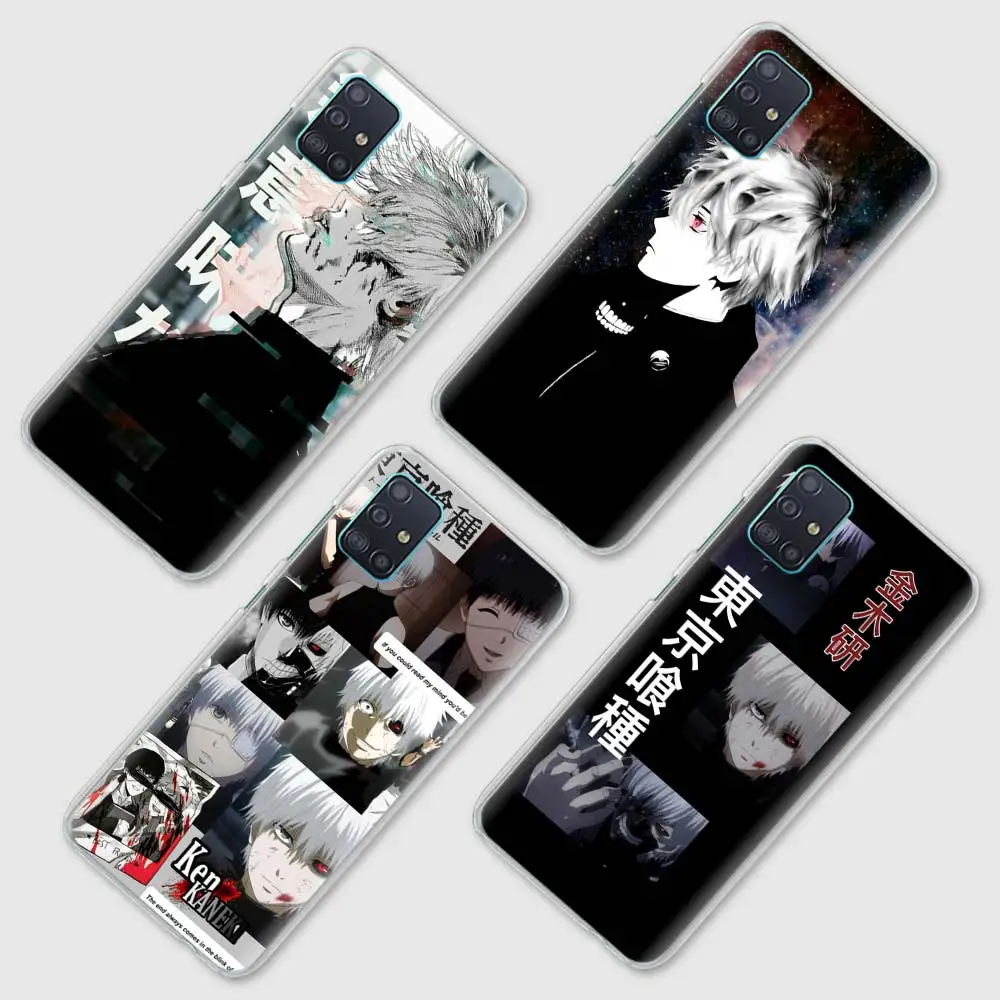 Anime Tokyo Pabaisa Kaneki Ken Telefono dėklas Samsung Galaxy A51 A71 A31 A41 A21s A91 A12 A02s A42 5G Galinį Dangtelį Coque Fundas Rubisafe 2