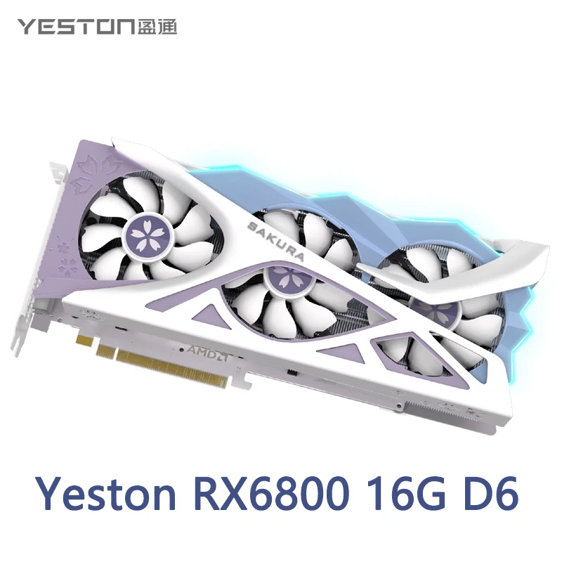 Yeston Radeon RX6800 16GB D6 GDDR6 256bit 7nm Stalinis kompiuteris PC Vaizdo Grafikos plokštės palaiko 