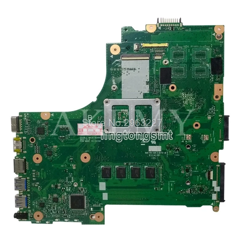 Už Asus X450LA plokštė X450LA Mainboard REV2.3 Procesorius I5 CPU testuotas 3
