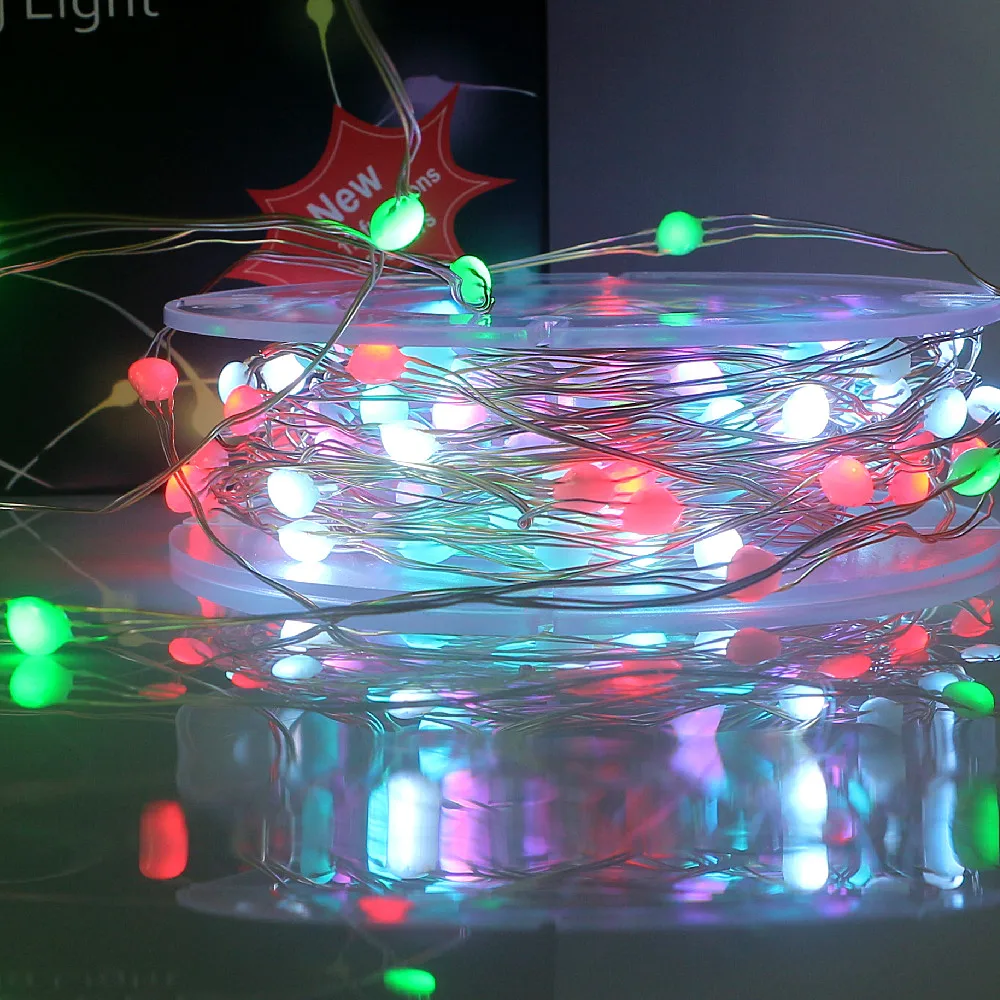 USB 5V RGB LED vaizdo Taškų Styginių Šviesos Kalėdų Vestuves Atostogų Apdailos RGB Adresuojamo Individualiai LED Pasakų String 4