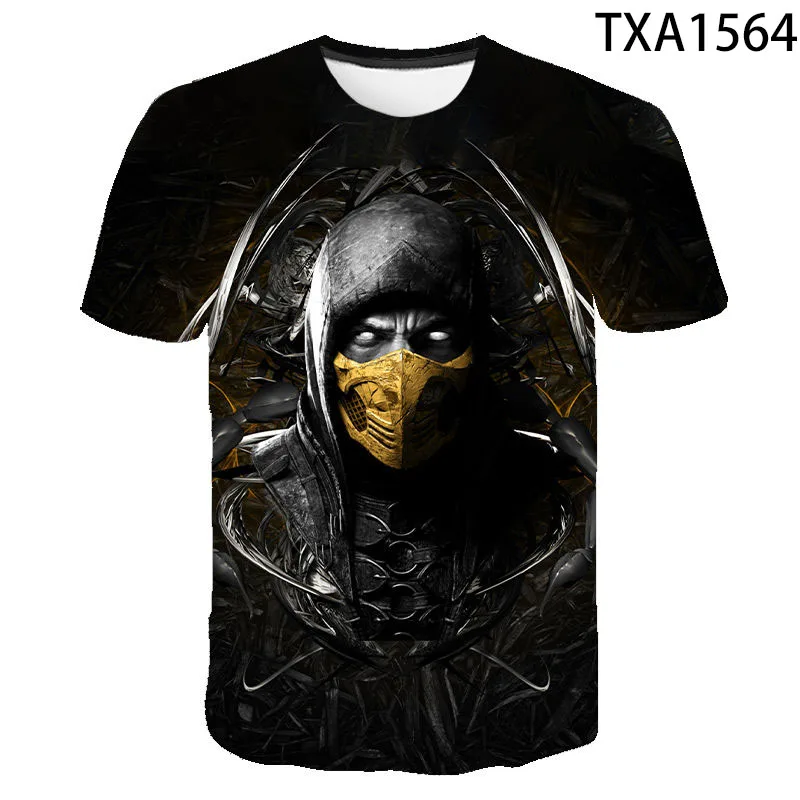 2021 Naujas Vasaros Mortal Kombat 3D Atspausdintas T-Shirt Vyrams Ir Moterims Mados Atsitiktinis Trumpas Rankovėmis Plius Dydis Kietas Viršų 4