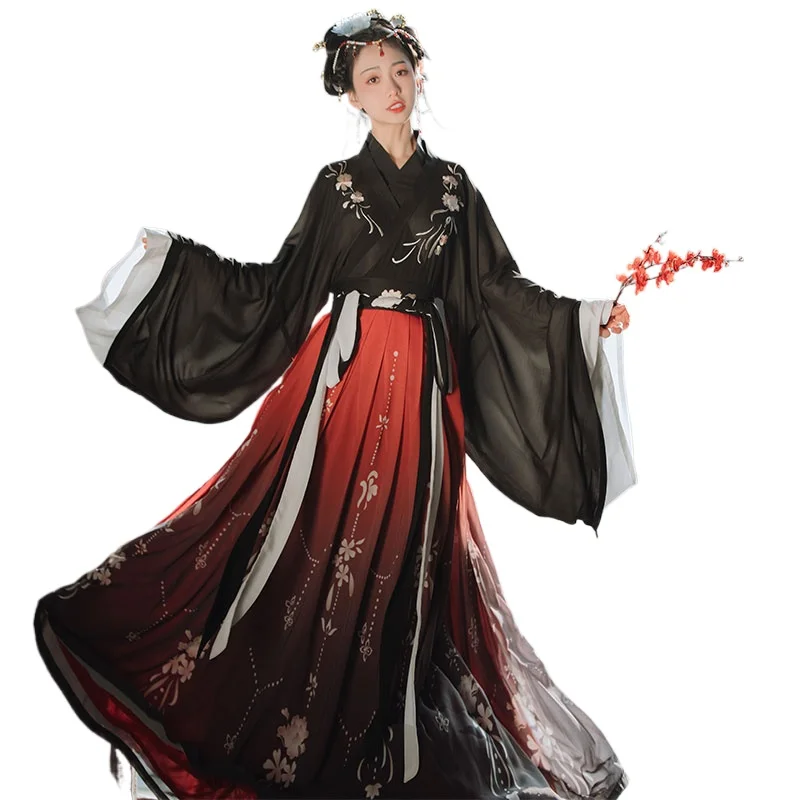 Azijos Tradicinių Hanfu Ponios Klasikinio Han Dinastijos Princesė Kostiumas Rytų Stiliaus Hanfu Šokių Drabužių Mergina Pasakos Cosplay 1