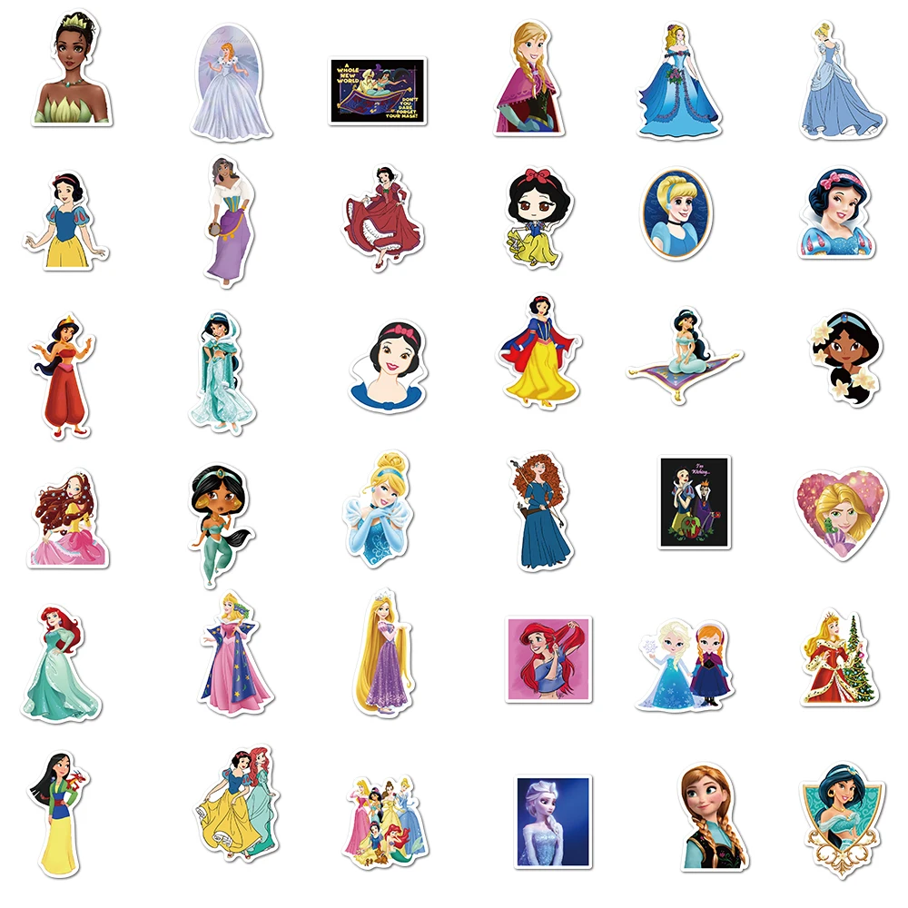 10/50/100vnt Disney Princess Lipdukai Užšaldyti Žaislų Istorija Mikė Pūkuotukas Vandeniui Riedlentė Nešiojamas Animacinių filmų Stikers Vaikų Žaislas 1