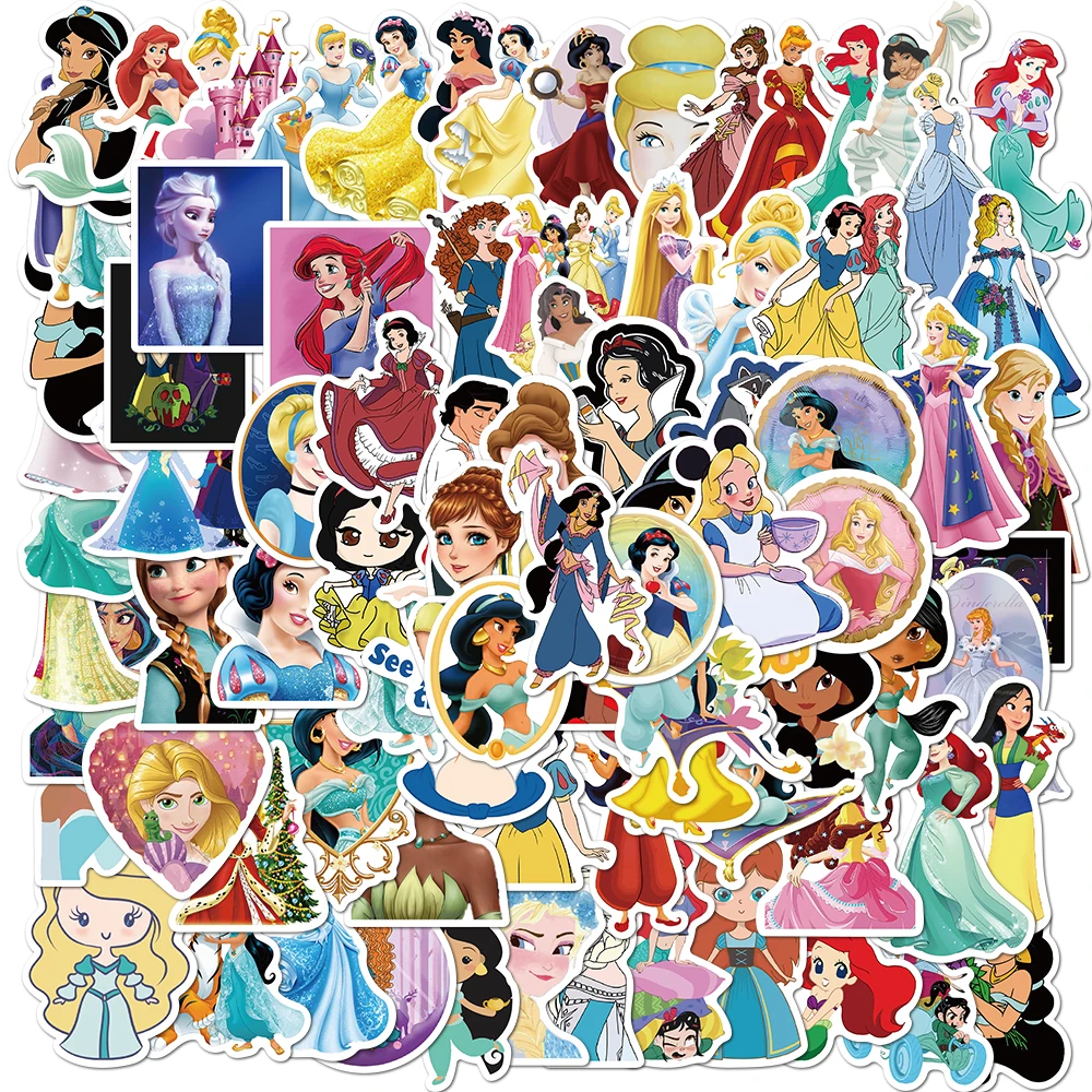 10/50/100vnt Disney Princess Lipdukai Užšaldyti Žaislų Istorija Mikė Pūkuotukas Vandeniui Riedlentė Nešiojamas Animacinių filmų Stikers Vaikų Žaislas 2