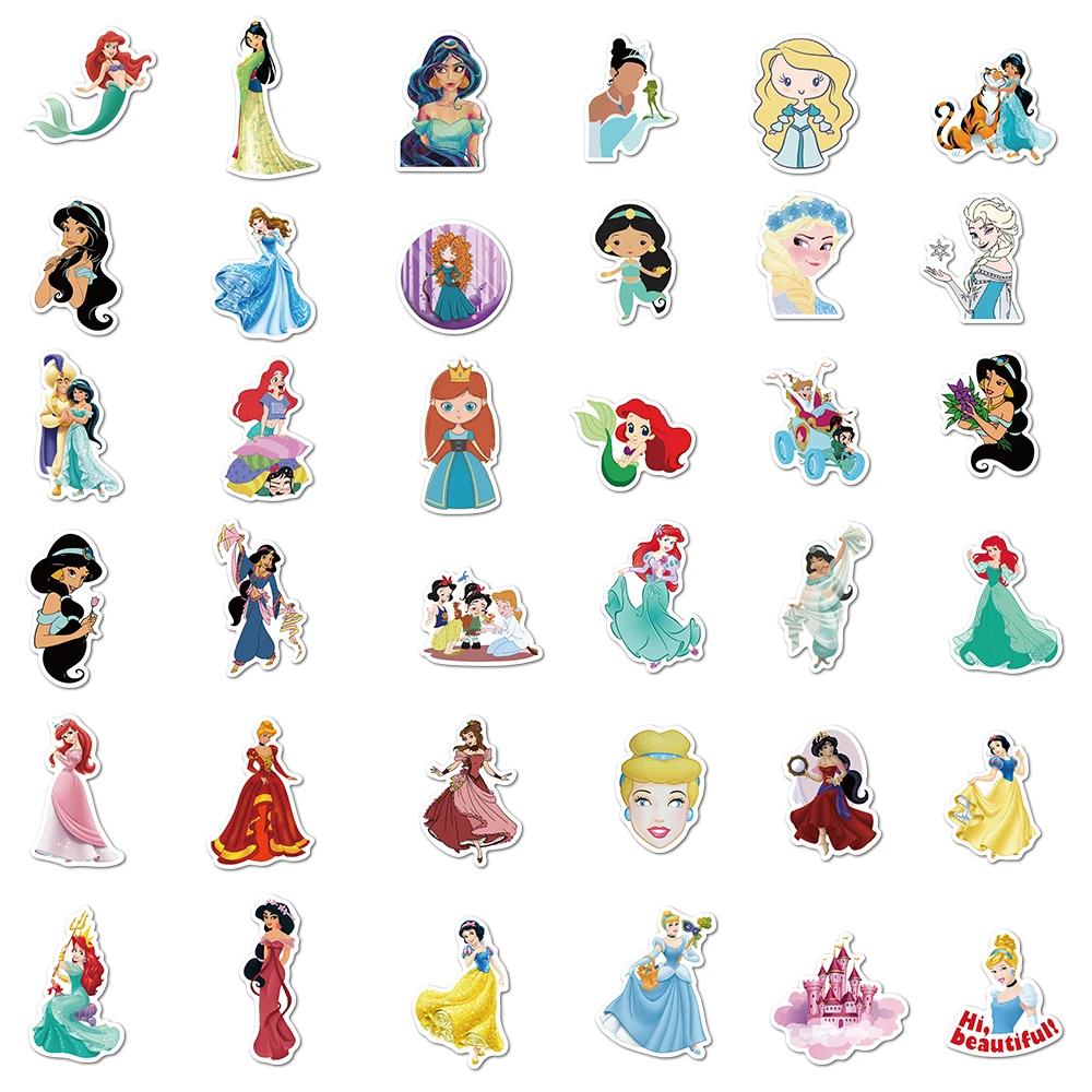 10/50/100vnt Disney Princess Lipdukai Užšaldyti Žaislų Istorija Mikė Pūkuotukas Vandeniui Riedlentė Nešiojamas Animacinių filmų Stikers Vaikų Žaislas 5