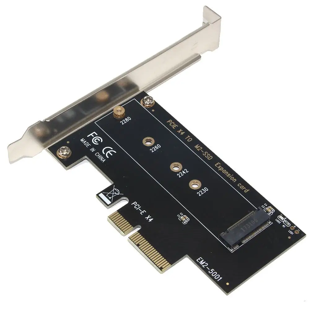 M key M. 2 NVMe SSD į PCIe Adapter Card PCI Express 3.0 x4 2230 2242 2260 2280 Dydis M. 2 SSD Stove Kortelės palaikymas PCI-E X4, X8, X16 0