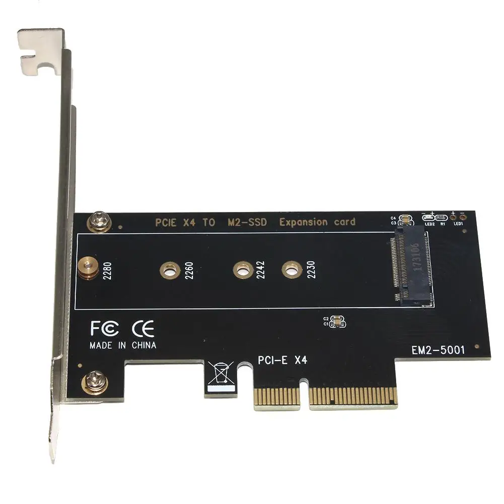 M key M. 2 NVMe SSD į PCIe Adapter Card PCI Express 3.0 x4 2230 2242 2260 2280 Dydis M. 2 SSD Stove Kortelės palaikymas PCI-E X4, X8, X16 4