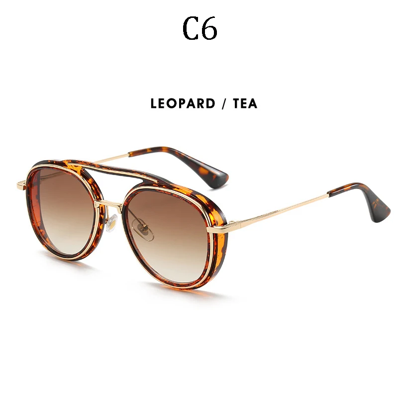 PUNK Macho septynių gradiento spalvos akiniai nuo saulės ponios mados vyrai retro markės dizaino uv400 akiniai nuo saulės Oculos De Sol 2