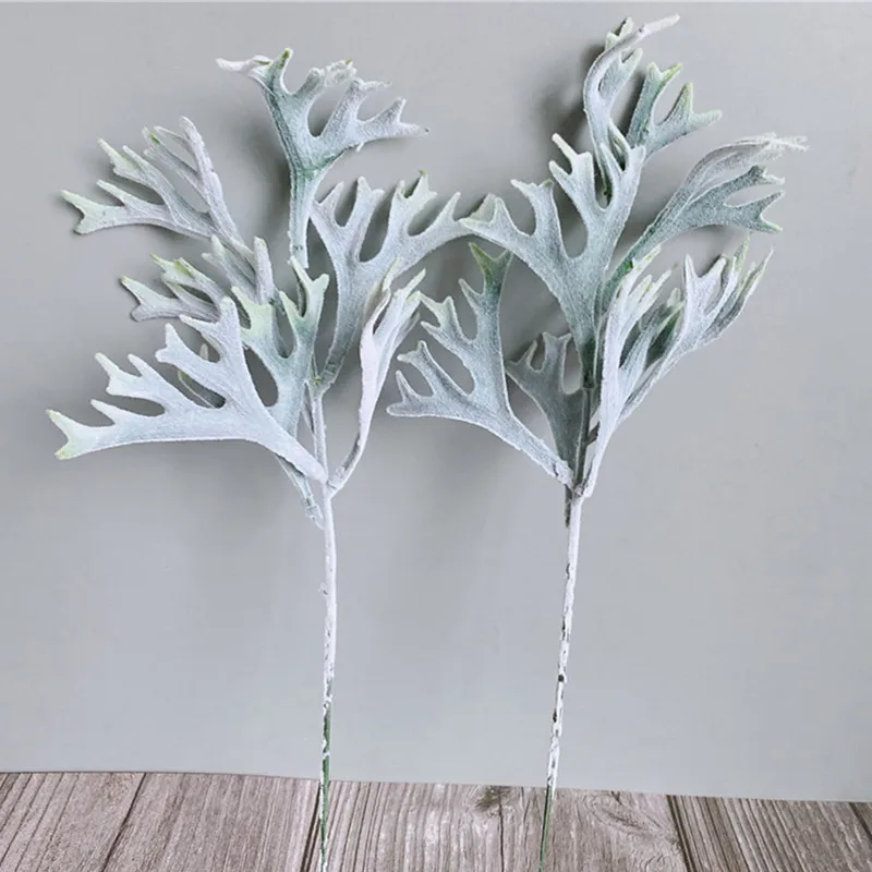 Kuoduotoji Buckhorn-suklastotas Dirbtinių augalų lapai kambarį dekoruoti Vestuvių troba namų dekoro plantas artificiales 3