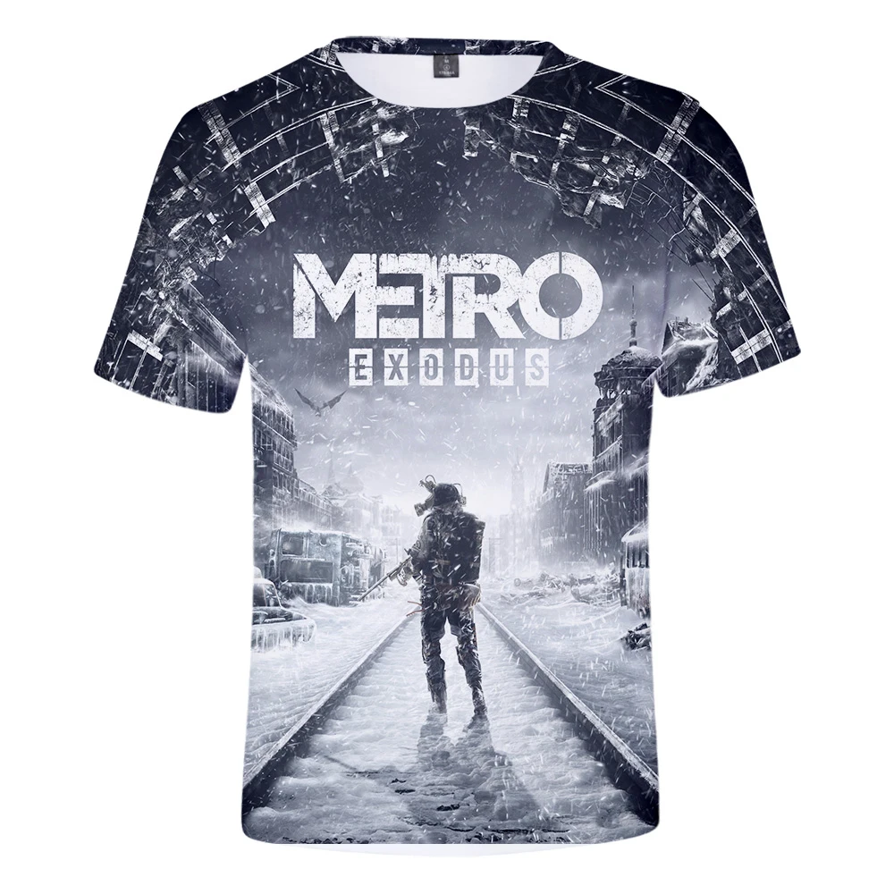 Naujas Atvykimo Žaidimas Metro Išėjimo 3D Print T-Shirt Vyrai/Moterys Vasaros Mados Harajuku trumpomis Rankovėmis Vyrams, Moterims, Atsitiktinis, Madinga T Shirts 0