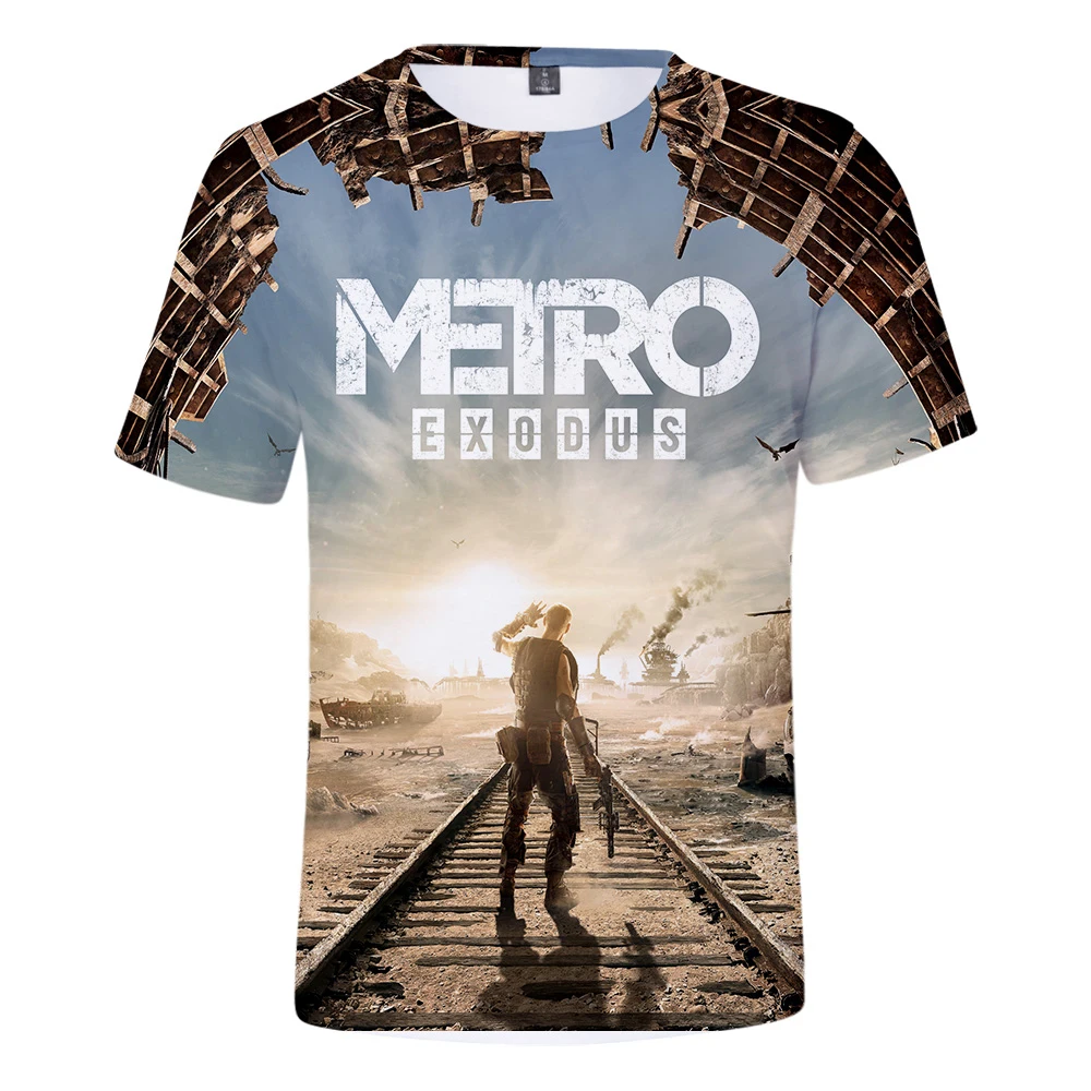 Naujas Atvykimo Žaidimas Metro Išėjimo 3D Print T-Shirt Vyrai/Moterys Vasaros Mados Harajuku trumpomis Rankovėmis Vyrams, Moterims, Atsitiktinis, Madinga T Shirts 2