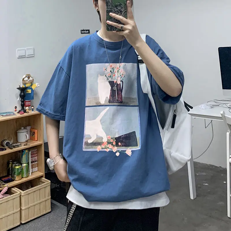 Moteriški Marškinėliai 2021 Naujų korėjos Stiliaus Pasisekė Išspausdinti trumpomis Rankovėmis T shirts Vasaros Hip-Hop Streetwear Atsitiktinis Viršūnės 1