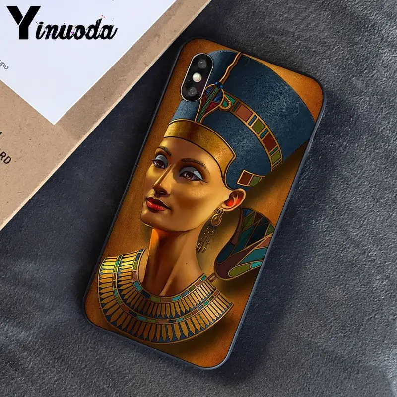 Yinuoda Egiptas Nefertitės Anubis Ankh Telefono Padengti Shell 