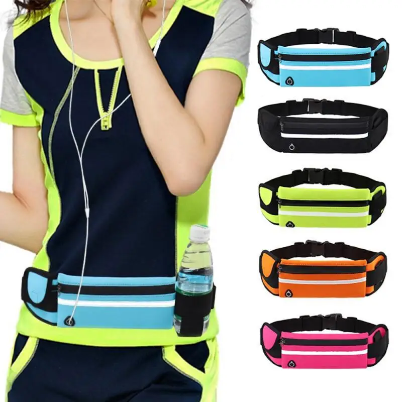 Veikia Diržo Unisex Bėgimo Sporto Mobiliojo Telefono Klavišus Pinigų Bum Maišelį Kelionės Juosmens Sporto nešiojamų produktų Juosmens krepšys, kuriame Veikia krepšys 5