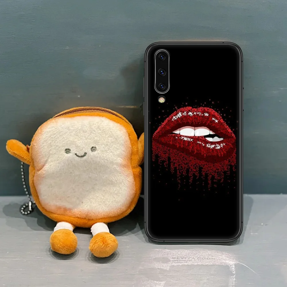 Raudonas Seksualus lūpų Telefono dėklas, Skirtas Samsung 