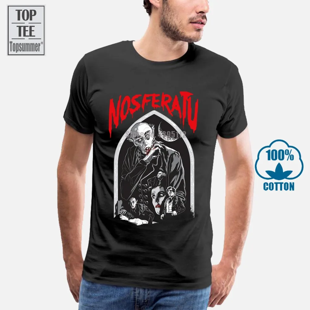 Nosferatu T-Shirt Vasarą Vyrams Marškinėliai Vyrams Baltos Viršų Trumpomis Rankovėmis T-Shirt Medvilnės Marškinėliai Hip-Hop T Shirt, Derliaus Marškinėlius A0044 3