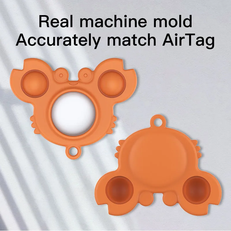Mini Stumti Burbulas Apsauginis Dangtelis Airtag Keychain Autizmo Jutimo Streso Atsarginiais Fidget Paprasta Dimple Žaislai Vaikams Augintiniai 5