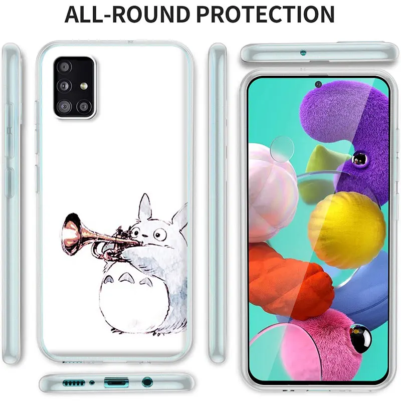 Soft Case For Samsung Galaxy A51 A71 A21S A31 A41 M31 A11 M51 M21 M11 Permatomas Telefono Dangtelį Shell Totoro Animacinių filmų Japonija Coque 0