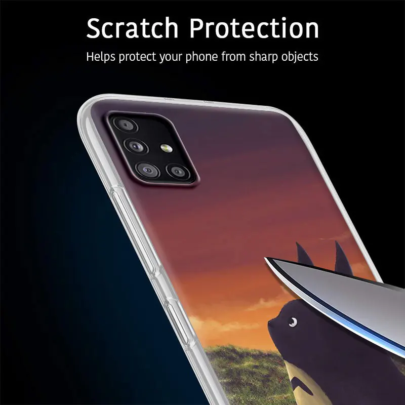 Soft Case For Samsung Galaxy A51 A71 A21S A31 A41 M31 A11 M51 M21 M11 Permatomas Telefono Dangtelį Shell Totoro Animacinių filmų Japonija Coque 5