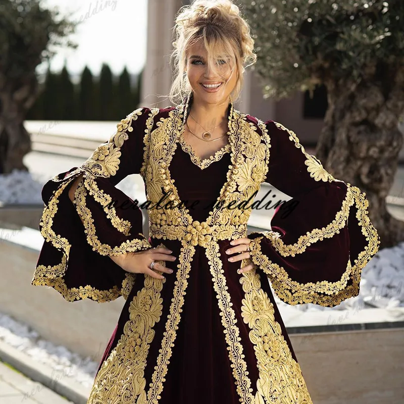 Vestidos Formales Tradicinių Kosovo Albanų Caftan Vakaro Suknelės Moterims Aplikacijos Promenadzie Suknelė Chalatas De Soirée De Mariage 4