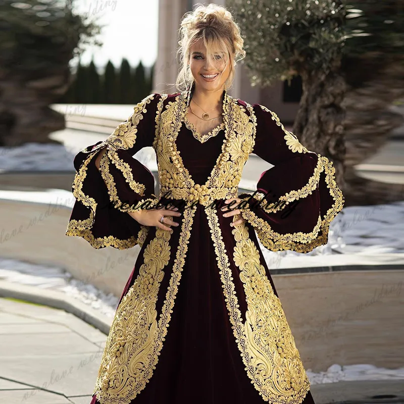 Vestidos Formales Tradicinių Kosovo Albanų Caftan Vakaro Suknelės Moterims Aplikacijos Promenadzie Suknelė Chalatas De Soirée De Mariage 5