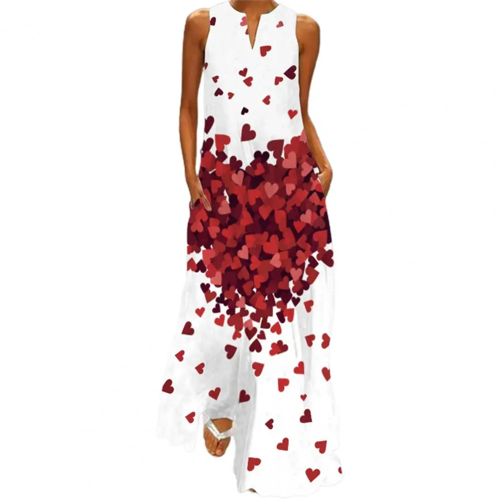 Moterų Suknelė Vasaros 2021 Elegantiška Panele Suknelės Rankovių Skaitmeninio Spausdinimo V Kaklo Kišenės Prarasti Maxi Suknelė už Šalis 0