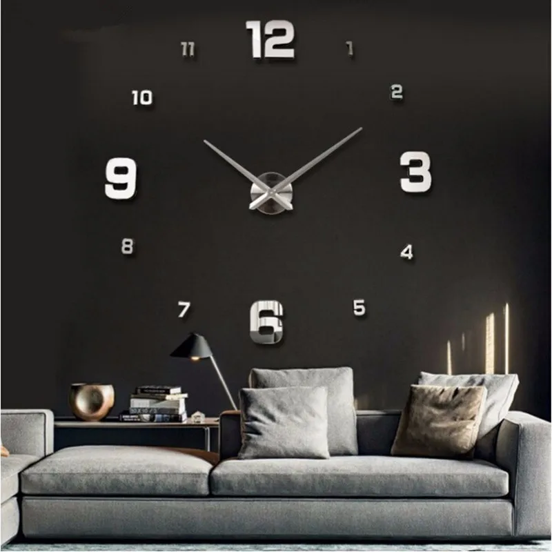 Viršų Mados 3D Sieninis Laikrodis reloj de sumalti Laikrodis Žiūrėti 