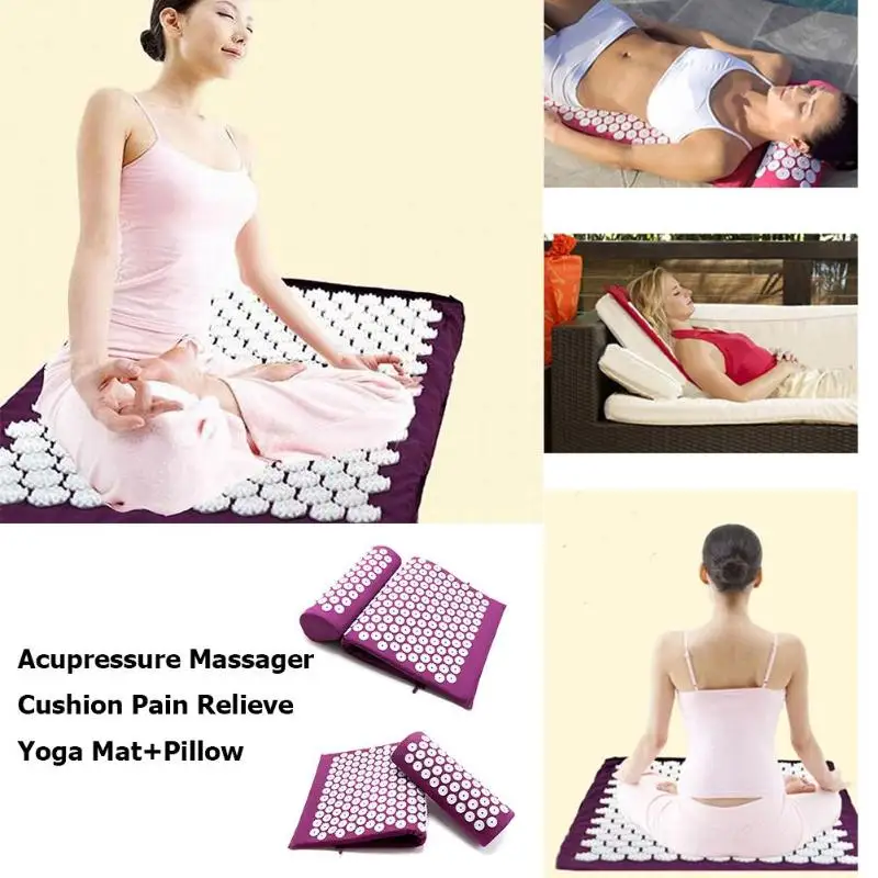 Massager Pagalvėlė Akupunktūra Rinkiniai Sumažinti įtampą Nugaros Skausmas Akupresūra Kilimėlį/Pagalvę Masažo Kilimėlis Rose Smaigalys Masažas ir Atsipalaidavimas 1