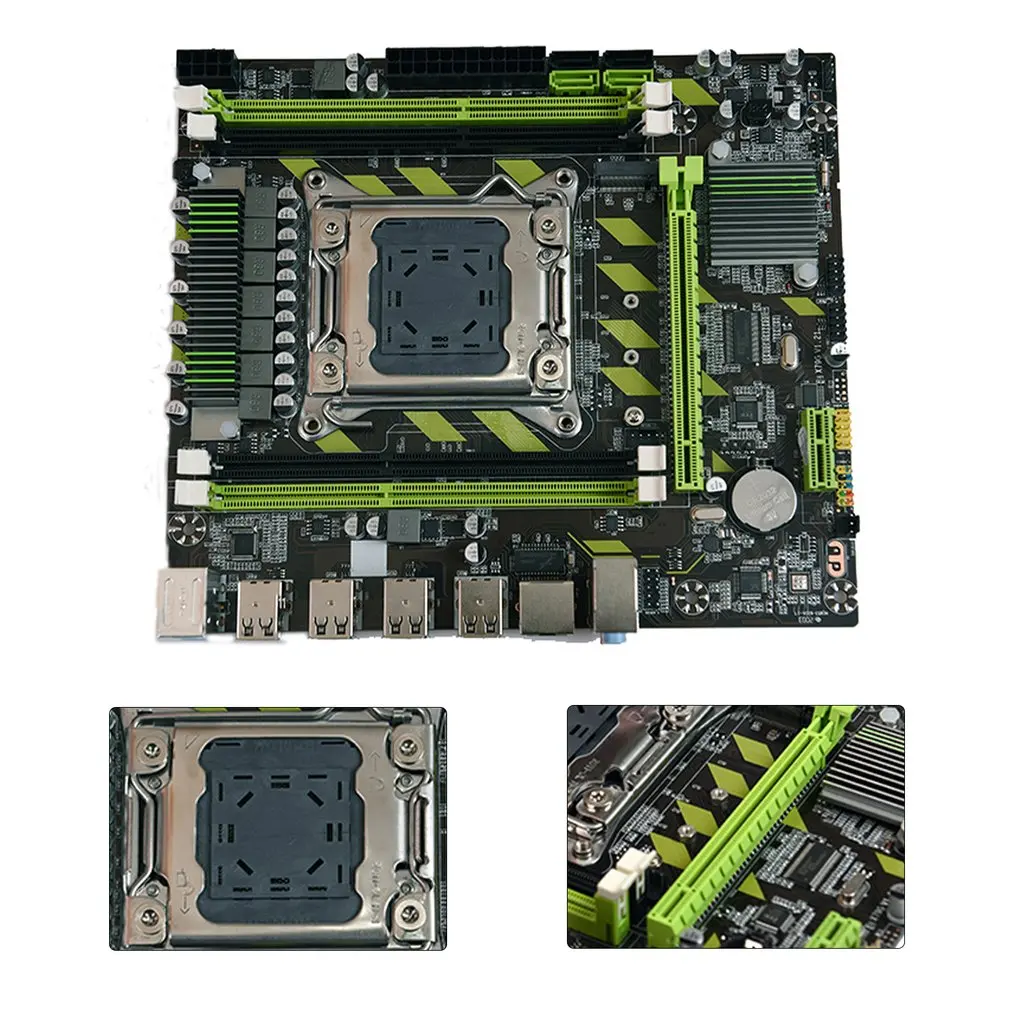 X79 motininė Plokštė LGA 2011 USB2.0 SATA3 Paramos REG ECC Atminties ir Xeon E5 Procesorius 4DDR3 CPU 4pcs x 4 = 16 GB Plokštė 0