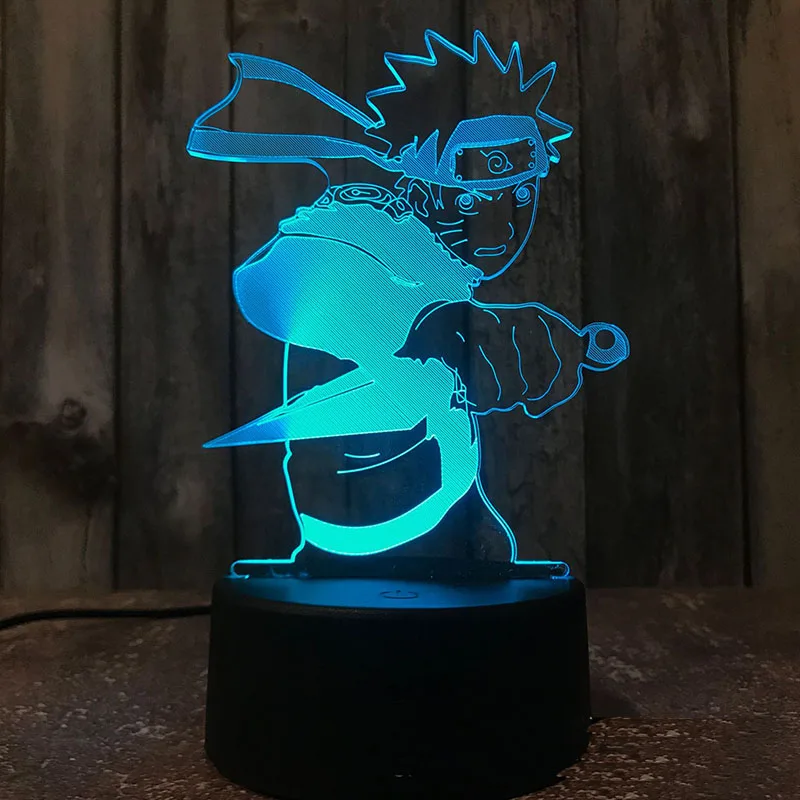 3D Animacinių filmų Nakties Šviesos Touch LED Stalo Lempa 7 Spalva Keičiasi USB Maitinimo Jutiklinį Jungiklį Stalas Naktį Šviesos Draugo Dovaną 1