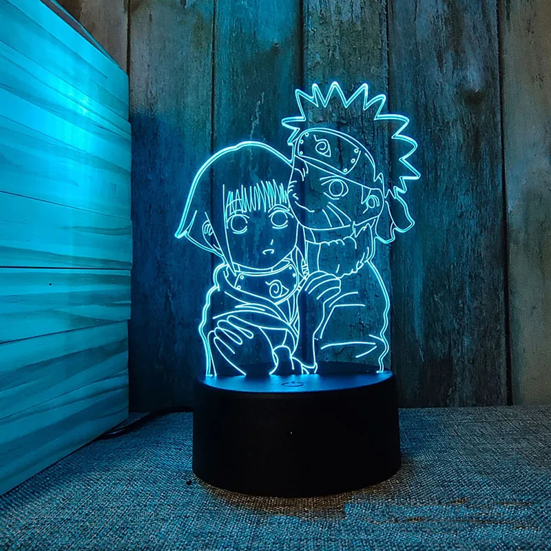 3D Animacinių filmų Nakties Šviesos Touch LED Stalo Lempa 7 Spalva Keičiasi USB Maitinimo Jutiklinį Jungiklį Stalas Naktį Šviesos Draugo Dovaną 2