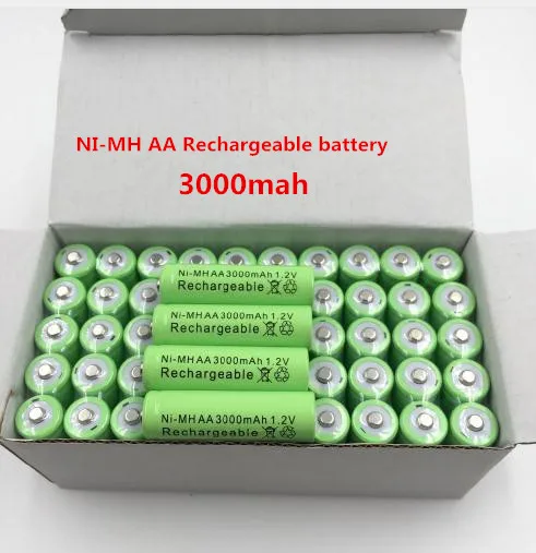 4/20 VNT naujas AA baterija 3000 mAh įkraunamos baterijos, 1.2 V Ni-MH AA baterijos, tinkančios laikrodžių, pelės, kompiuterių 5