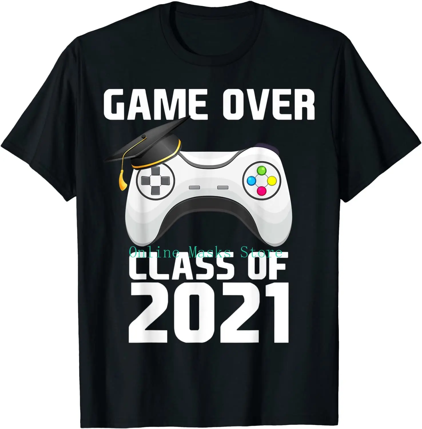 Žaidimas Klasės 2021 Kolegija Mokykla Yra Per Gamer Baigimo Įdomus T-Shirt 3
