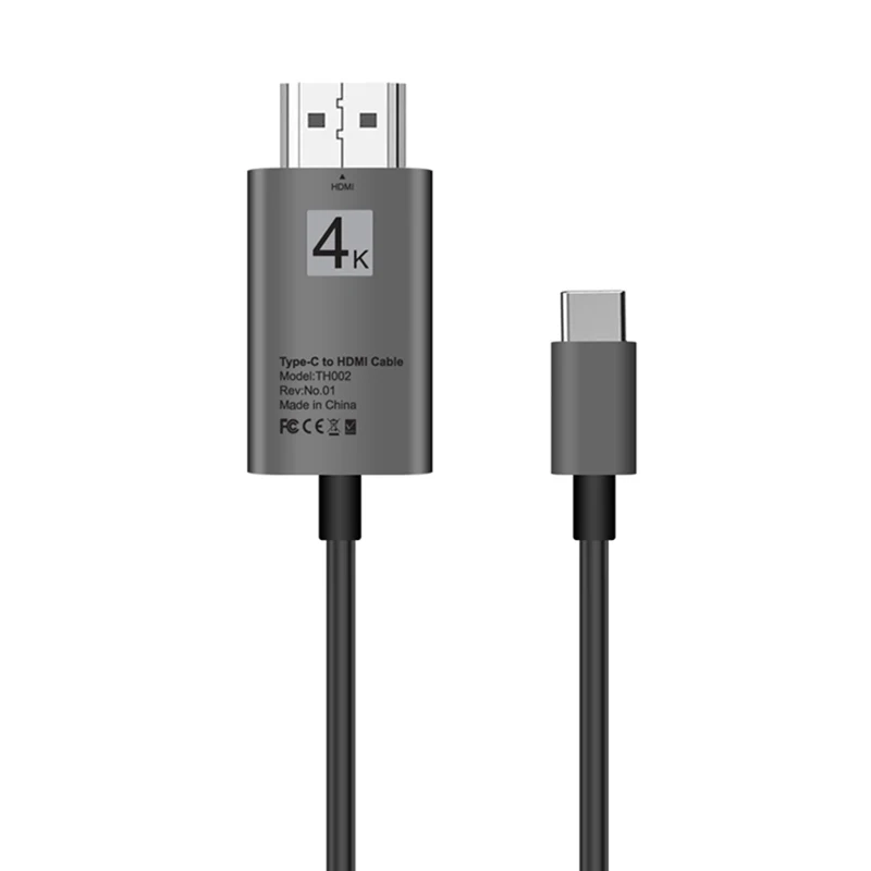 USB C Tipo Adapteris USB 3.1 (USB-C) Į HDMI Adapteris, suderinamas Vyrų ir Moterų Konverteris, Skirtas PC Kompiuteris TELEVIZIJOS Ekrane Telefono 2