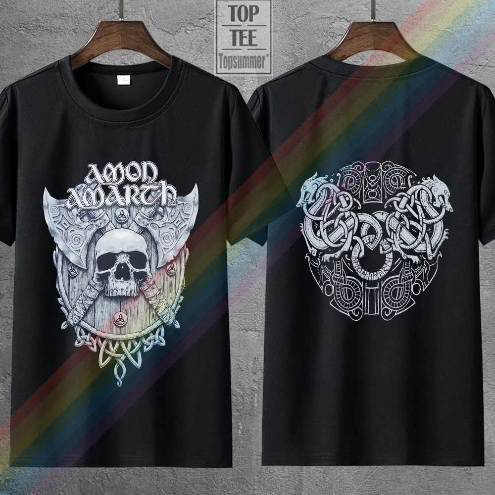 Nauja, T-Shirt Melodingas Death Metalo Grupė Amon Amarth Dtg Atspausdinta Tee Vasaros Viršūnes Tees Marškinėliai Tee Viršų 3