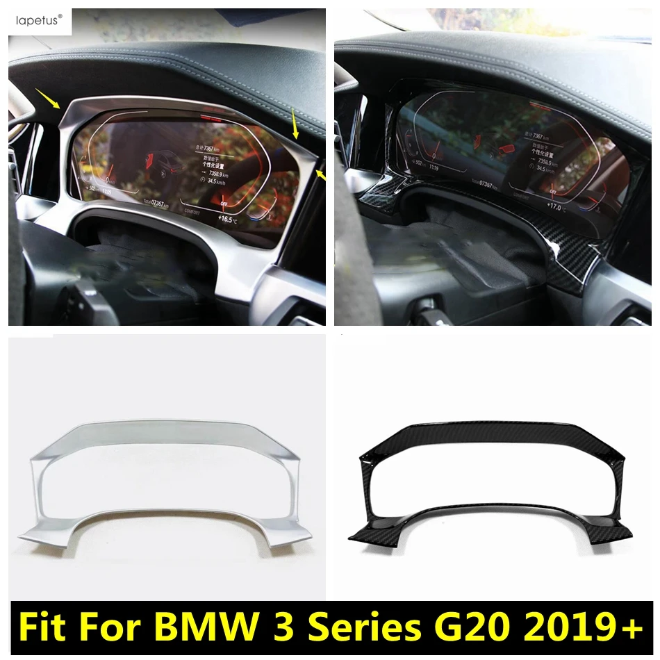 Lapetus dėtuvė prietaisų Skydelyje Priemonės Indikatorius Ekrane Anglies Pluošto Išvaizdą / Matinis Dangtelis Apdaila BMW 3 Serijos G20 2019 m. - 2021 2