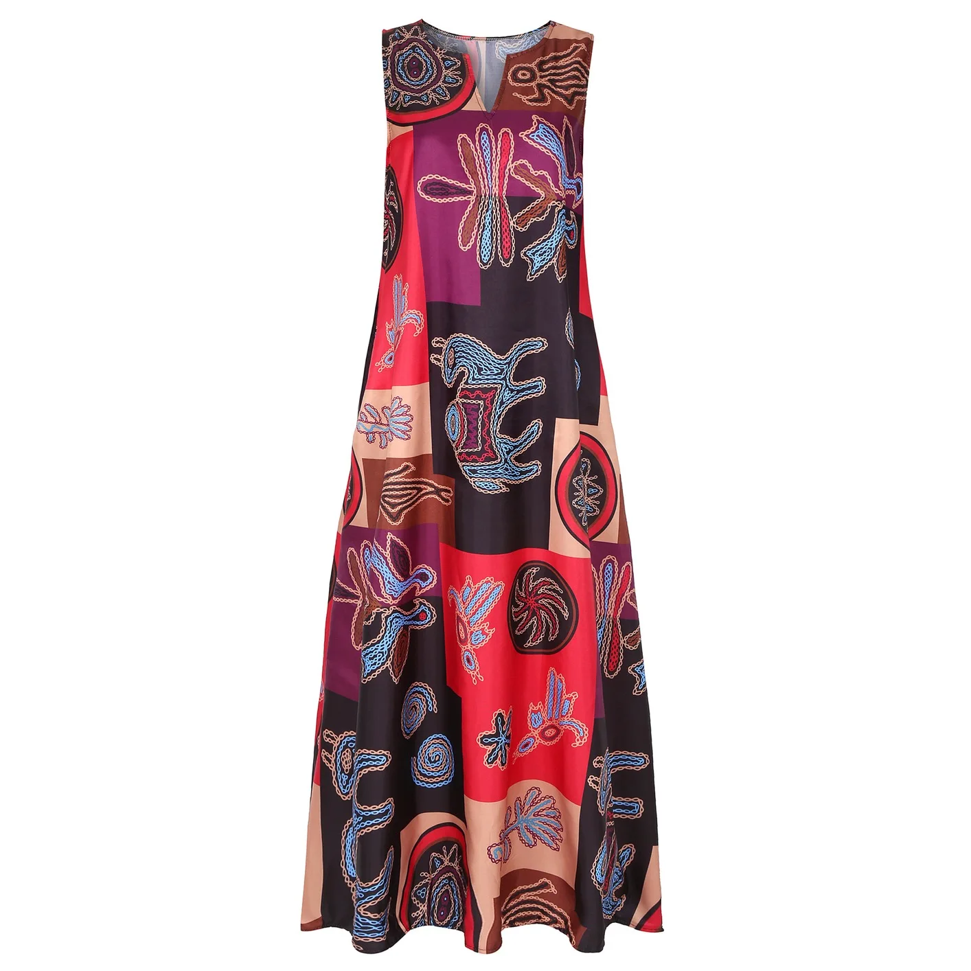 Vasara Ilga Suknelė 2021 Elegantiškas Apdaras Mados kilimo ir tūpimo Tako 3D Suknelė Šalis be Rankovių Suknelės Moterims Atsitiktinis Sundress Derliaus Maxi Suknelės 5
