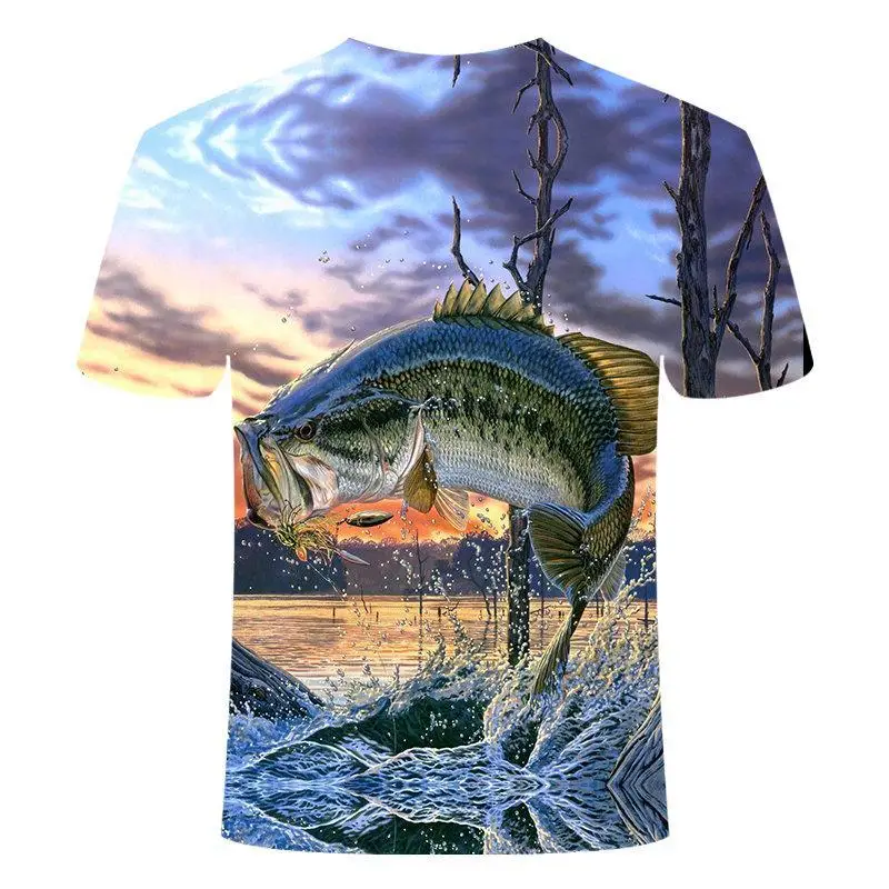 Naujas 3d meškere Marškinėliai Laisvalaikio T-Shirt 3d Juokingi Žuvis Vyrų Ir Moterų Spausdinti Marškinėlius Hip-Hop T-Shirt Harajuku Azijos Dydis S -6xl 3
