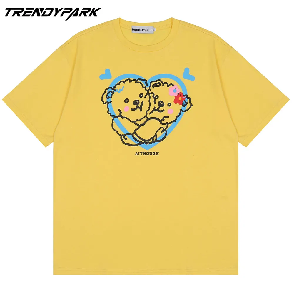 Vyriški T-shirt 2021 Naujas Vasaros Trumpos Rankovės Atspausdinta Tee Hip-Hop Negabaritinių Medvilnės Atsitiktinis Harajuku Streetwear Viršuje Tshirts Drabužiai 3