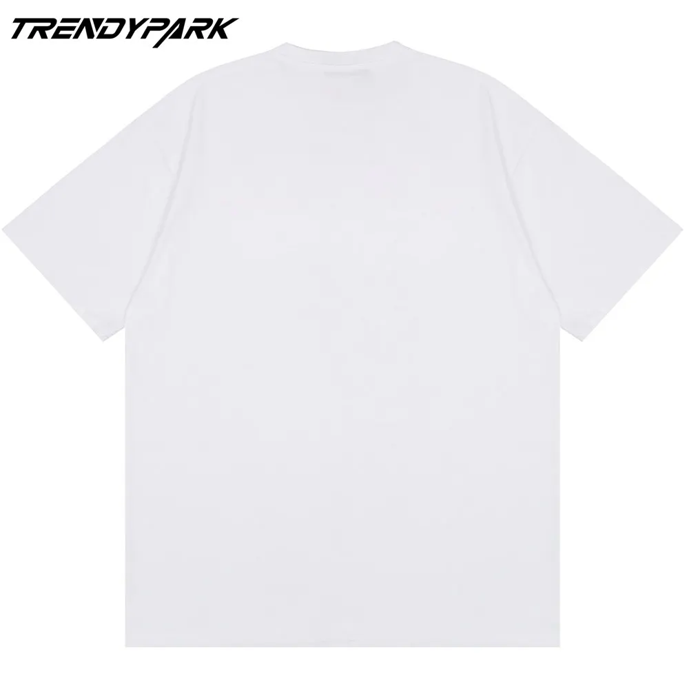 Vyriški T-shirt 2021 Naujas Vasaros Trumpos Rankovės Atspausdinta Tee Hip-Hop Negabaritinių Medvilnės Atsitiktinis Harajuku Streetwear Viršuje Tshirts Drabužiai 4