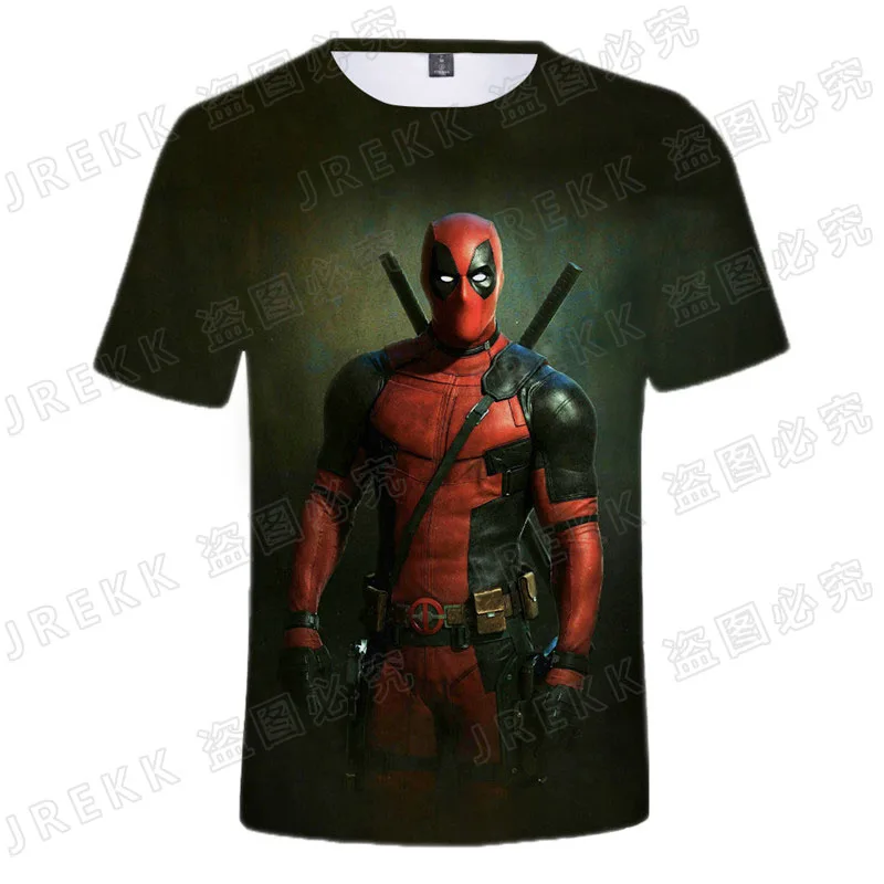 2021 Naujas Cool Deadpool 3D marškinėliai Vyrams, Moterims, Vaikams Stebuklas Mados Streetwear Berniukas Mergaitė Vaikams Spausdinti marškinėliai Vasaros Viršūnes Tee 0
