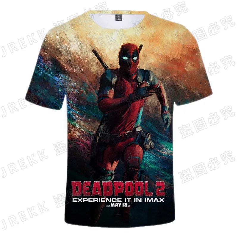 2021 Naujas Cool Deadpool 3D marškinėliai Vyrams, Moterims, Vaikams Stebuklas Mados Streetwear Berniukas Mergaitė Vaikams Spausdinti marškinėliai Vasaros Viršūnes Tee 1