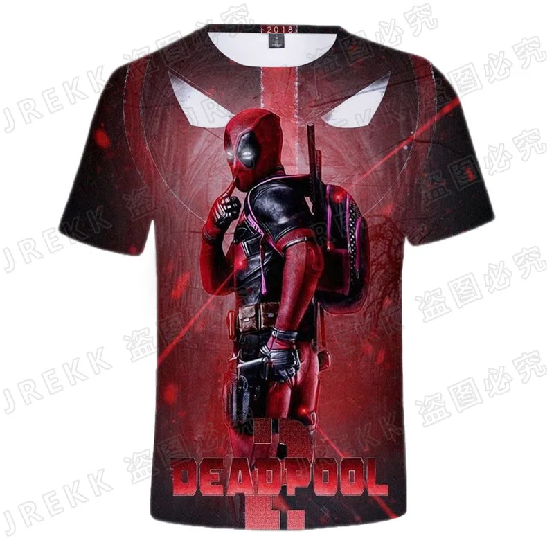 2021 Naujas Cool Deadpool 3D marškinėliai Vyrams, Moterims, Vaikams Stebuklas Mados Streetwear Berniukas Mergaitė Vaikams Spausdinti marškinėliai Vasaros Viršūnes Tee 4