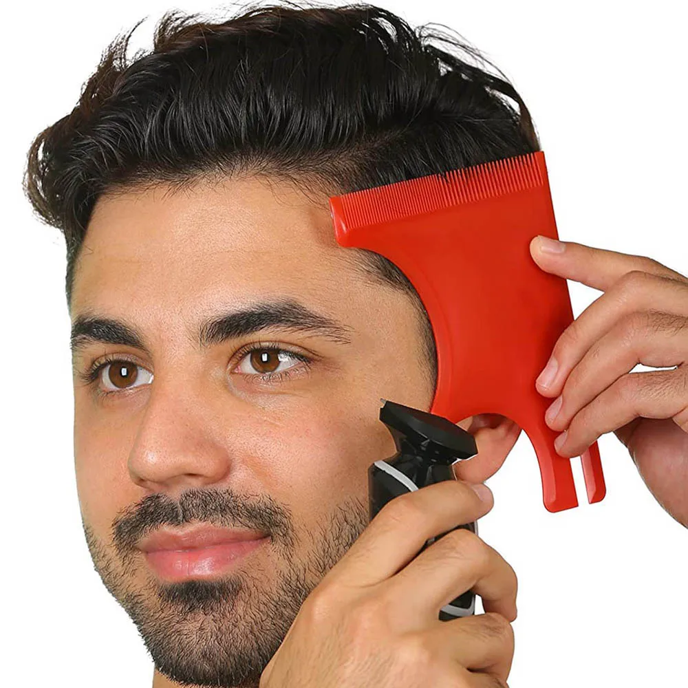 Vyrų Plaukų Formavimo Šukos Kirpimas Barzdos Formavimo Stiliaus Šabloną Šukos Vyrų Barzdos Šukas Grožio Priemonė Plaukų Barzda Pjovimo Įrankiai 0