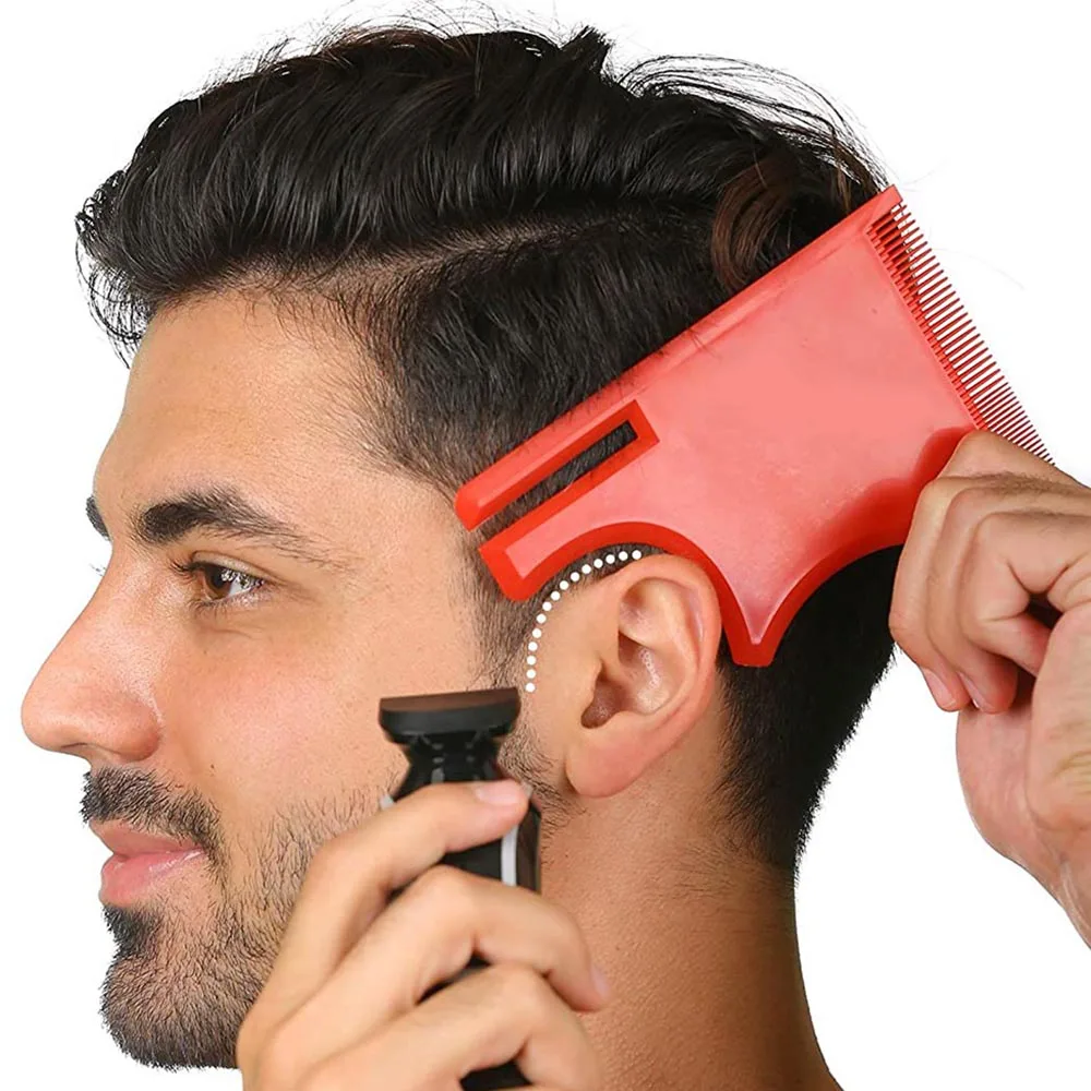 Vyrų Plaukų Formavimo Šukos Kirpimas Barzdos Formavimo Stiliaus Šabloną Šukos Vyrų Barzdos Šukas Grožio Priemonė Plaukų Barzda Pjovimo Įrankiai 1