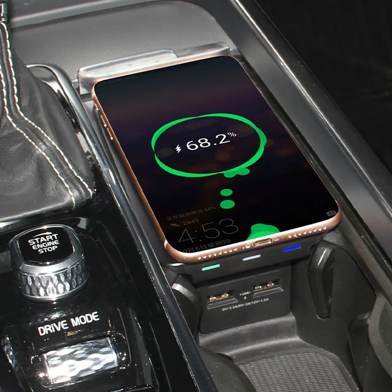 Automobilių Belaidžio Įkrovimo QI Įkrauti Telefono Turėtojas Mobiliojo ryšio Adapteris tvirtinimo Laikiklis, skirtas Volvo XC90 S60 XC60 V90CC X90 4